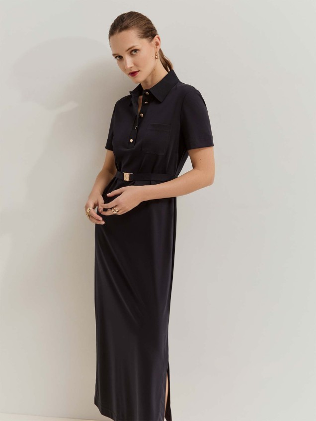 Vestido Comprido com Cinto