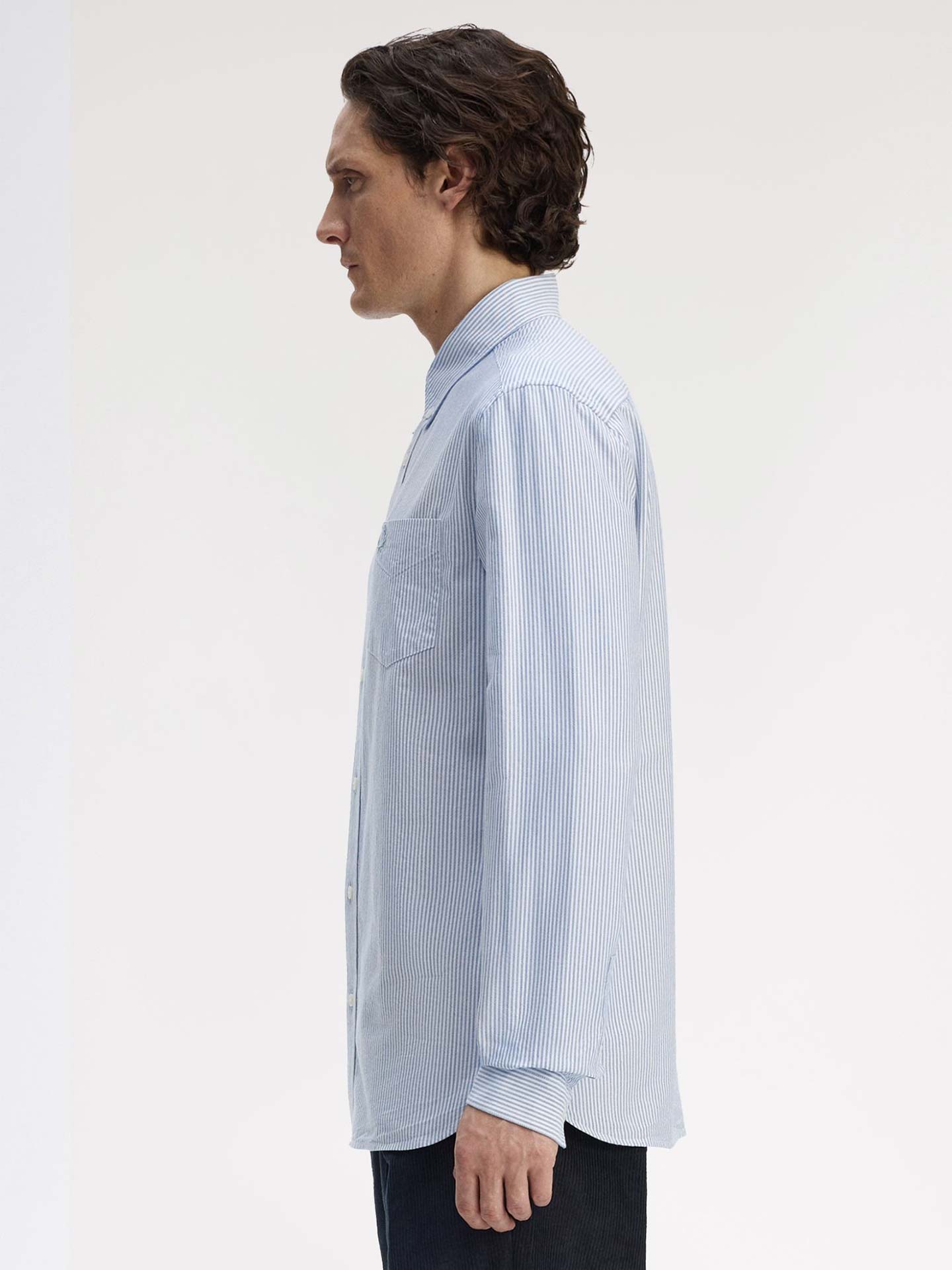 Camisa Oxford às Riscas M1768