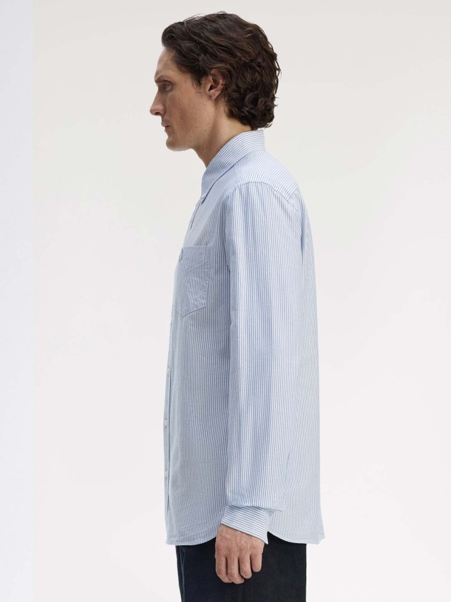 Camisa Oxford às Riscas M1768