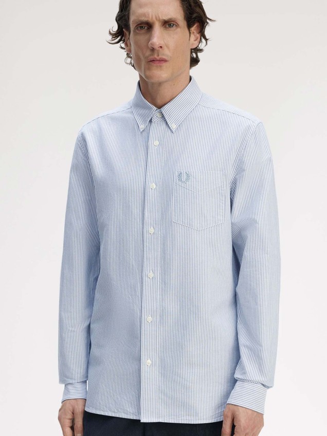 Camisa Oxford às Riscas M1768