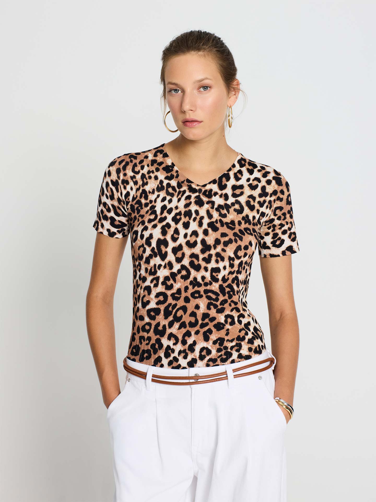 T-shirt de Malha com Padrão