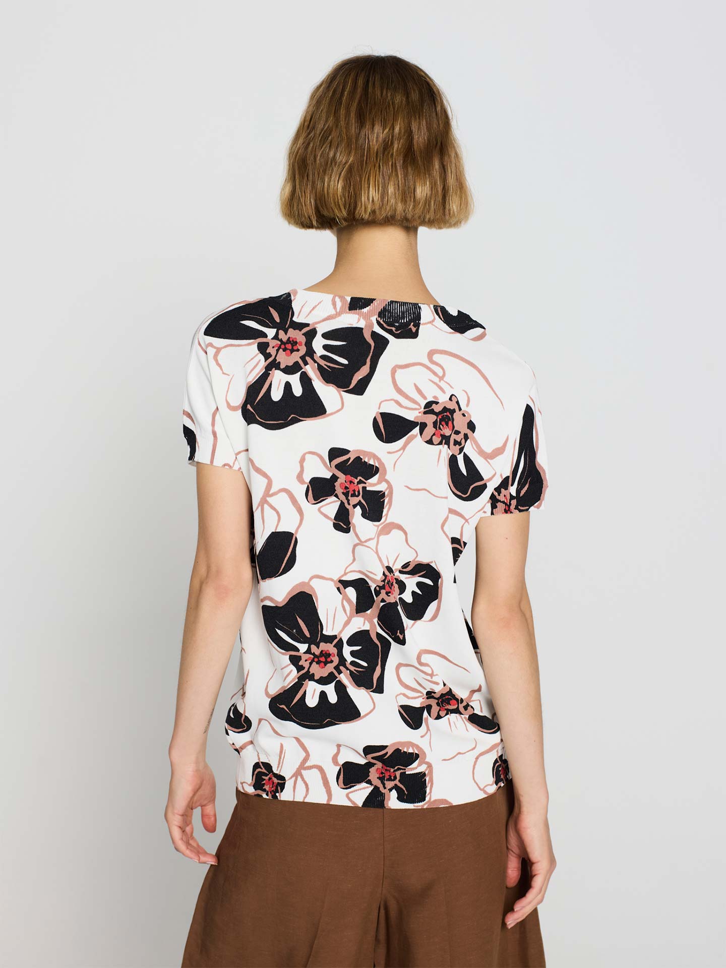 T-shirt de Malha com Estampado