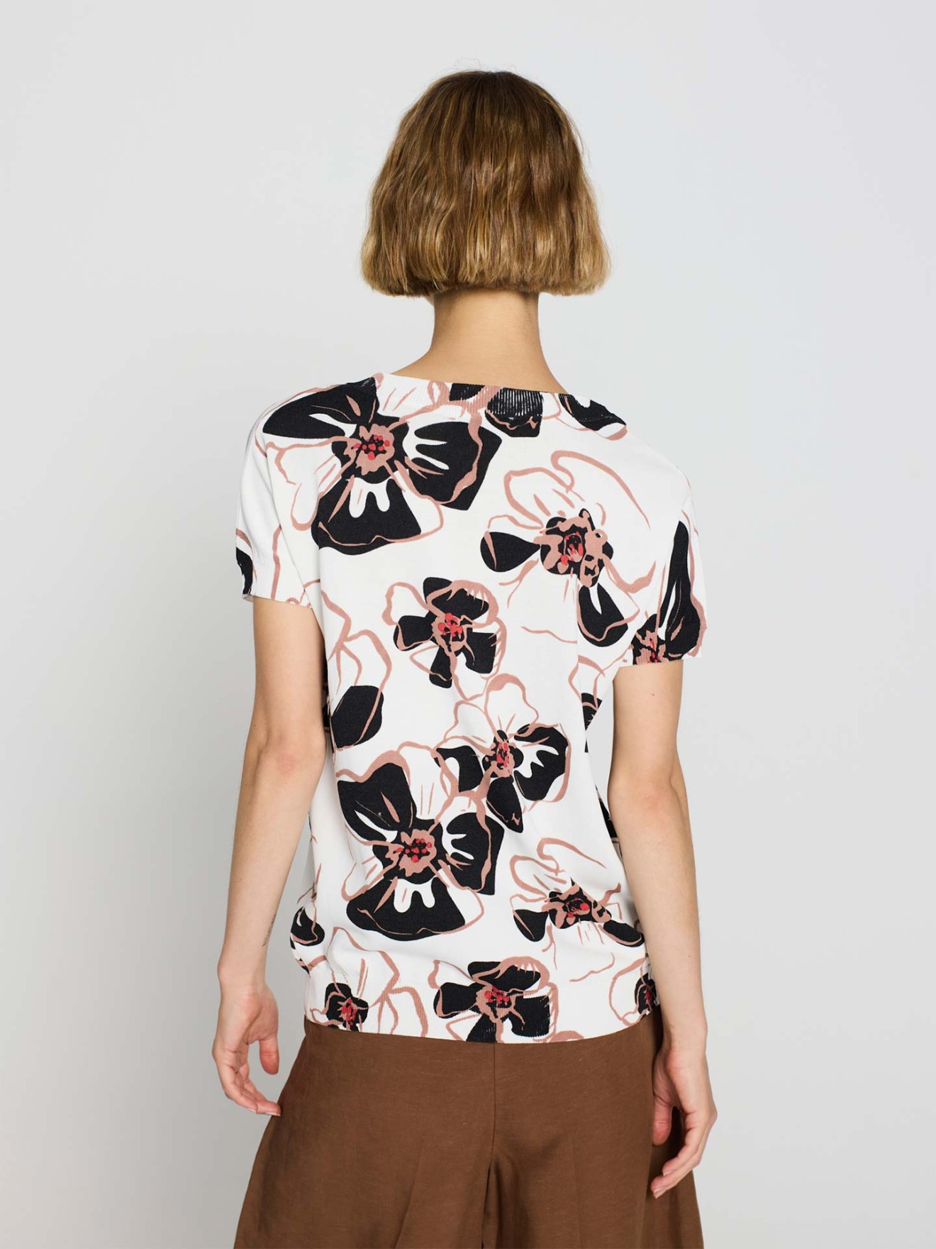 T-shirt de Malha com Estampado