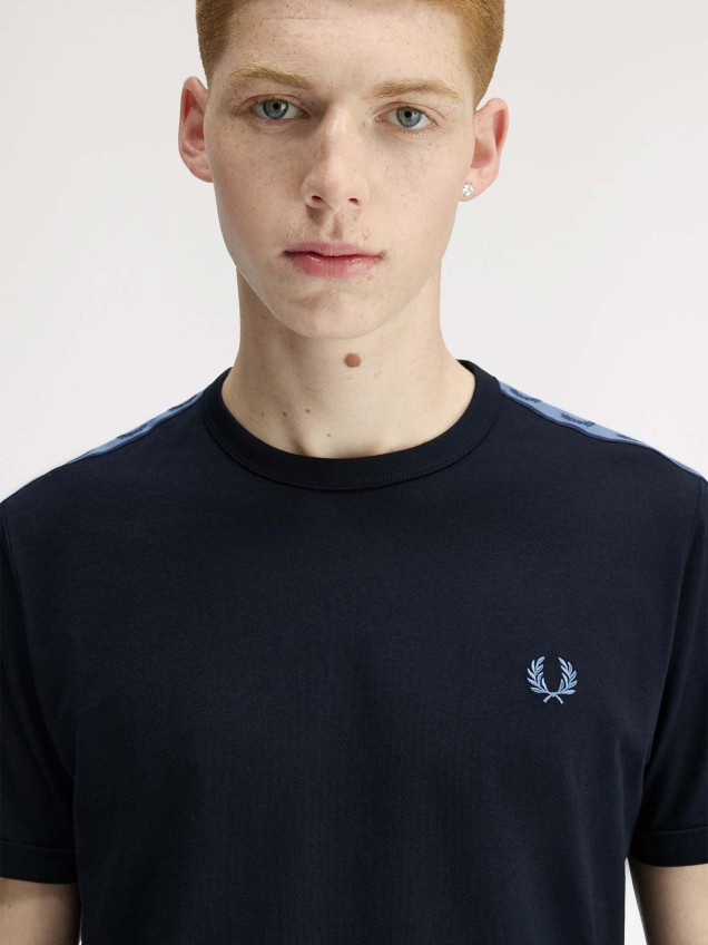 T-shirt Ringer com Fita Contrastante M4613