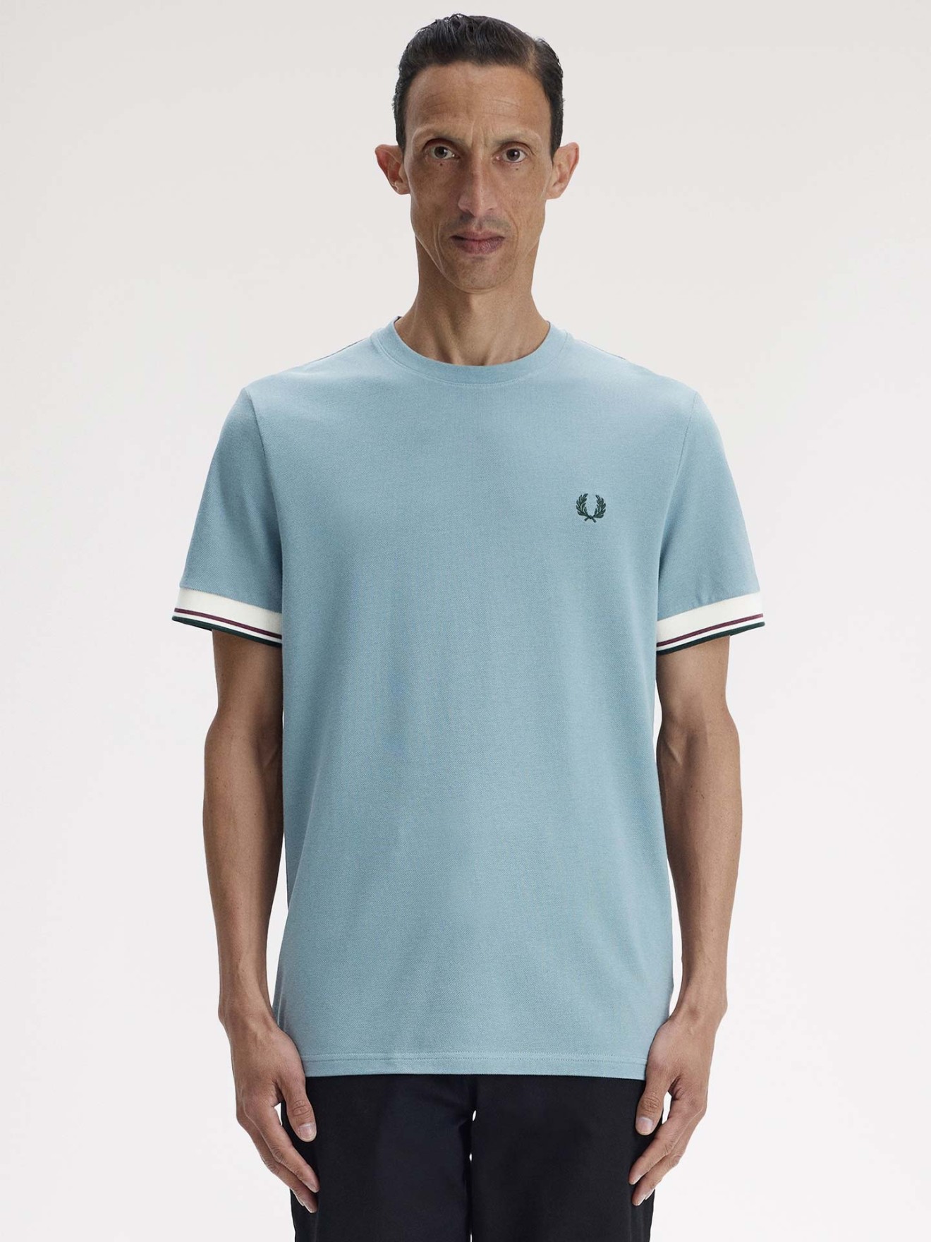 T-shirt com Punhos de Faixa Dupla M2396