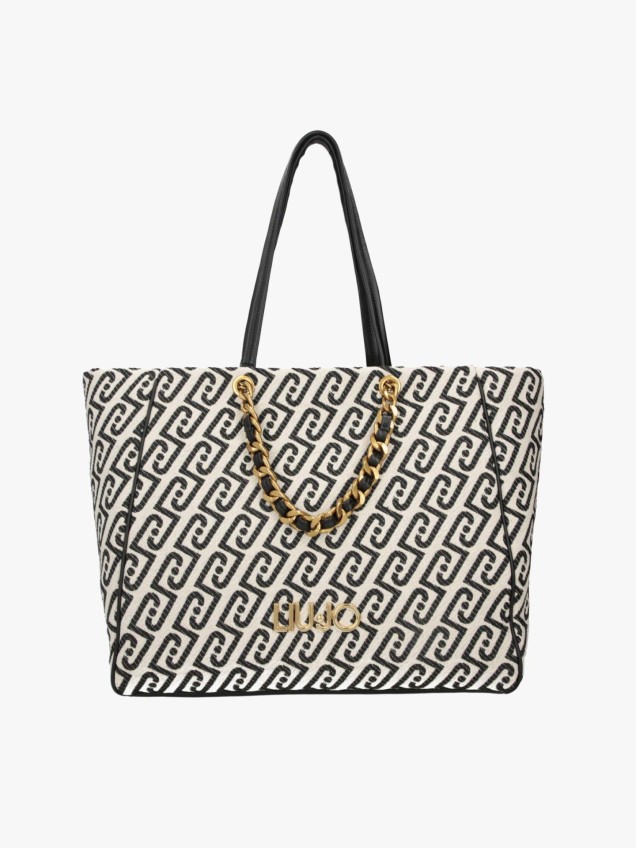 Mala Shopper com Padrão Monograma