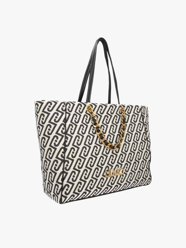 Mala Shopper com Padrão Monograma