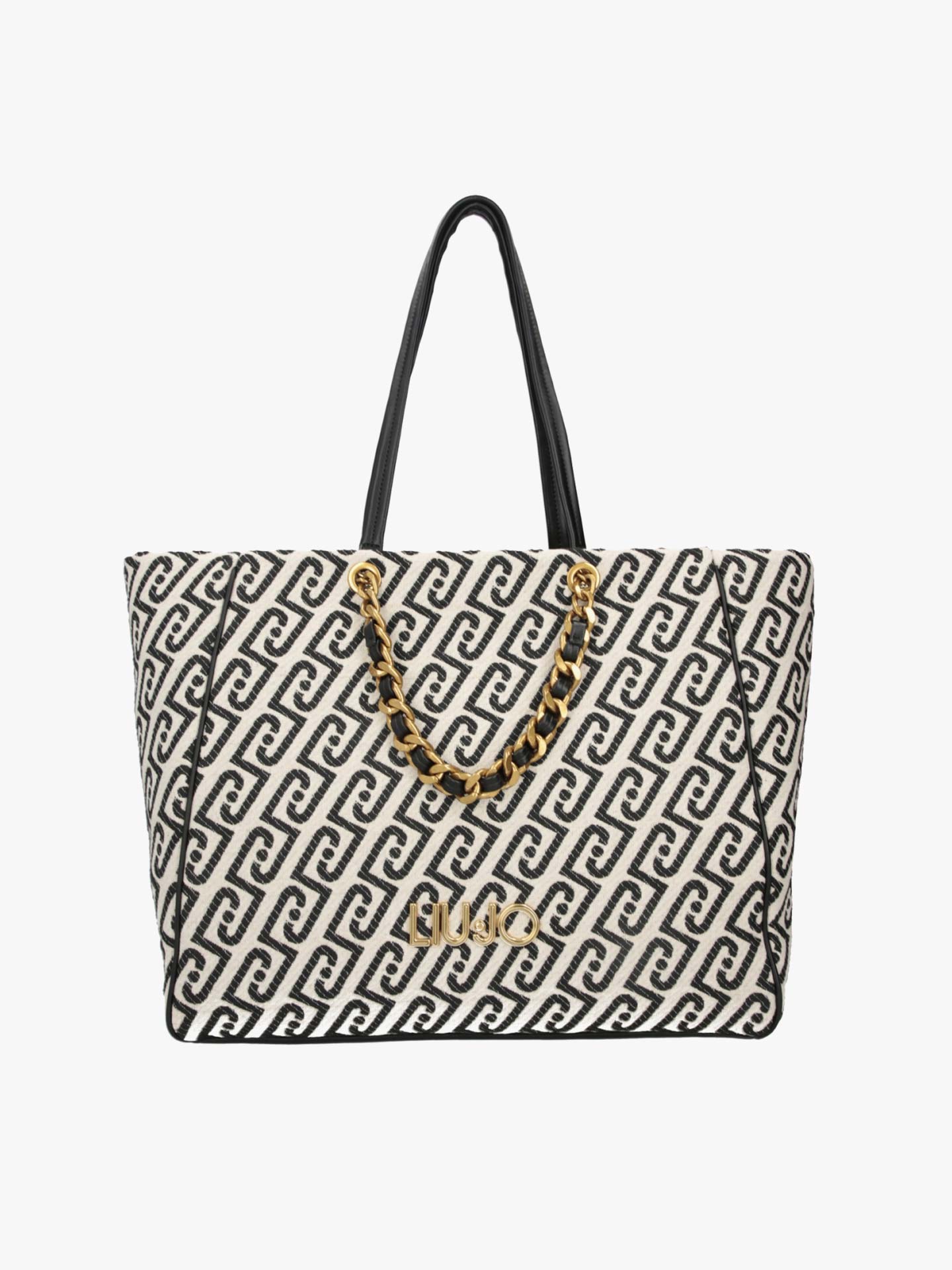 Mala Shopper com Padrão Monograma