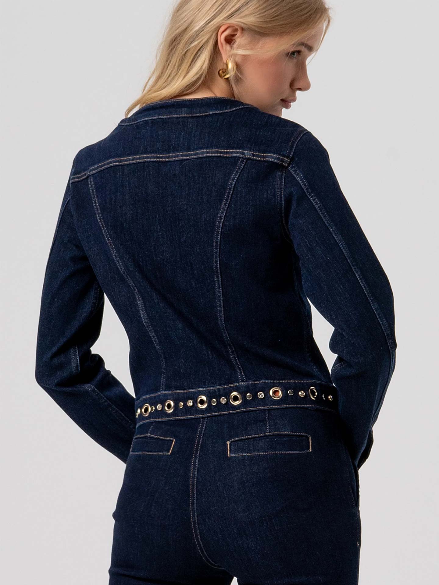 Blusão de Ganga com Ilhós Metálicos