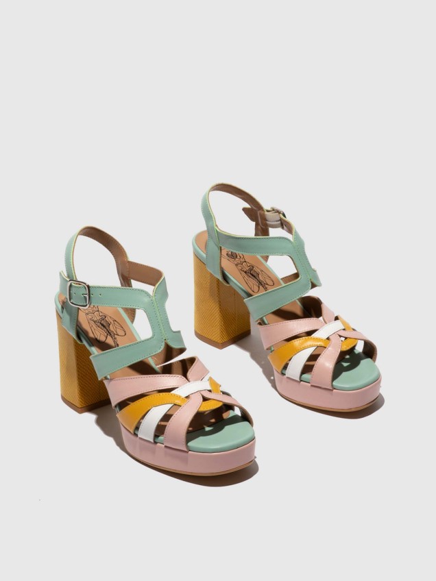 Sandálias de Salto Etir em Pele