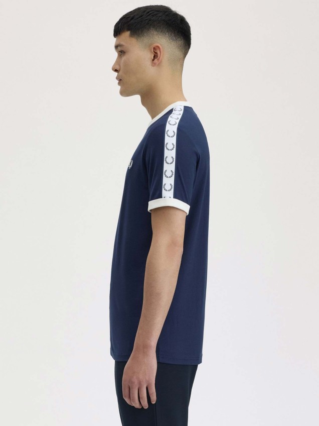 T-shirt com Fita Contrastante M4620