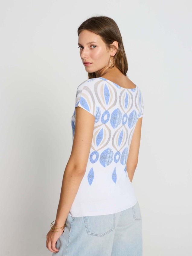 T-shirt de Malha com Padrão