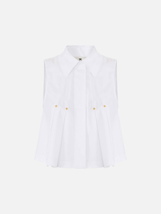 Camisa Curta com Pregas