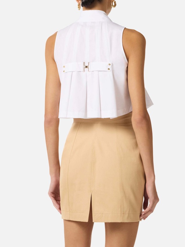 Camisa Curta com Pregas