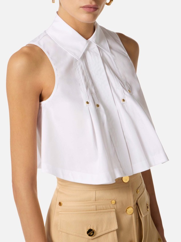 Camisa Curta com Pregas