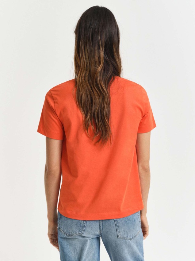 T-shirt com Decote em V