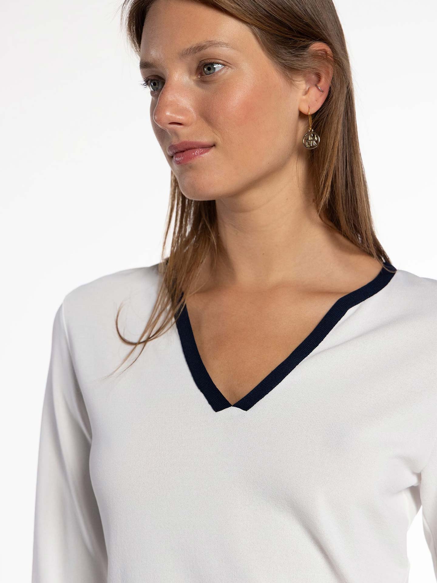 Camisola de Malha com Decote em V