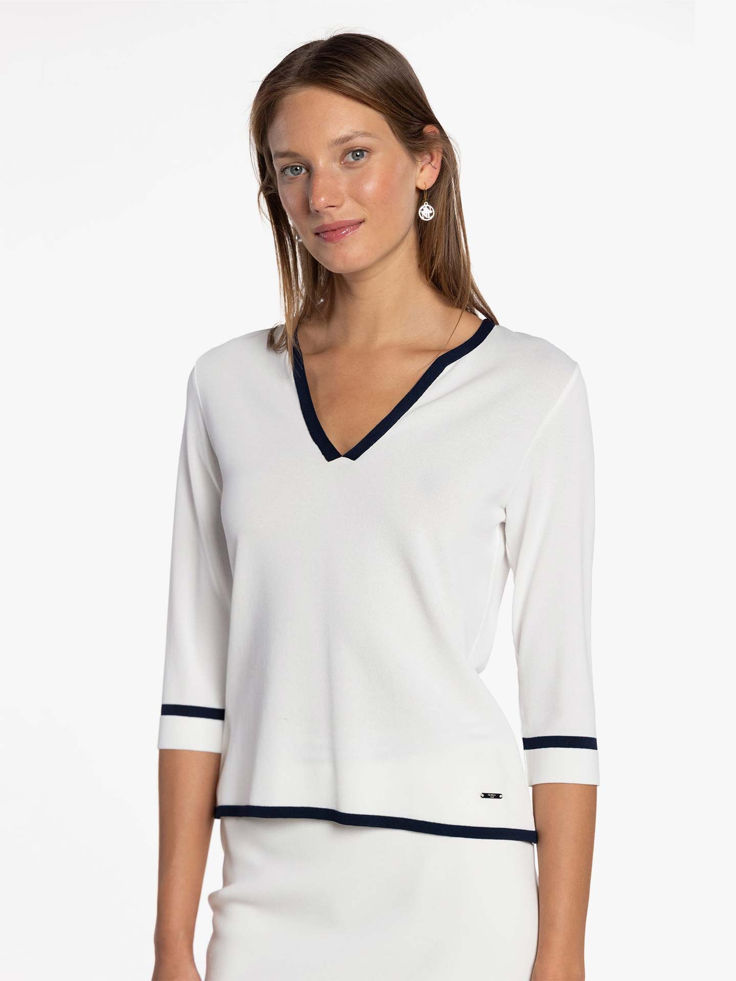 Camisola de Malha com Decote em V