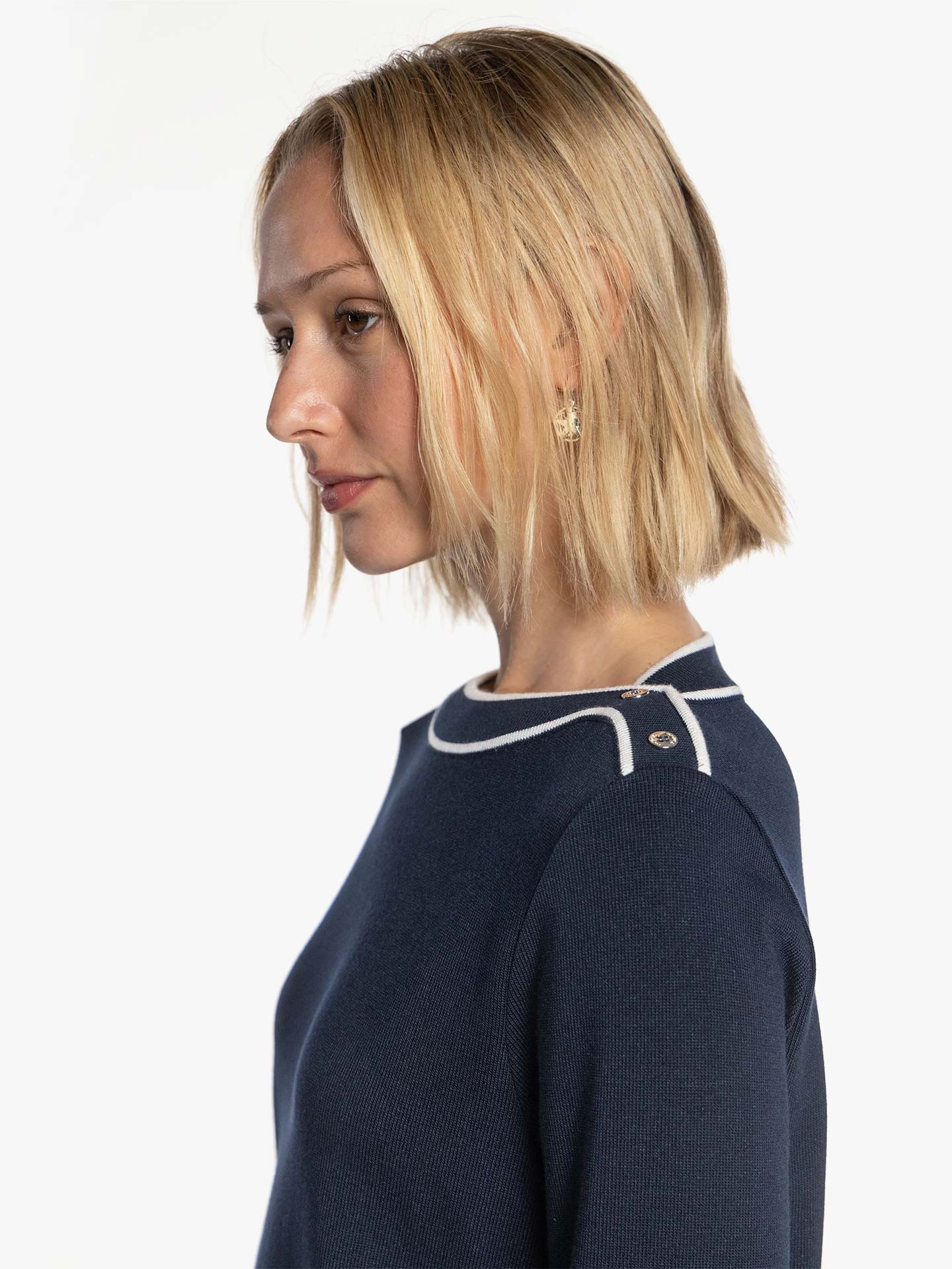 Camisola de Malha com Decote Barco