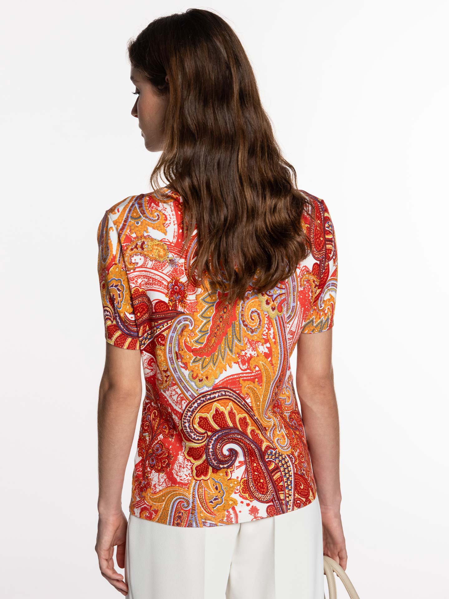 T-shirt de Malha com Padrão Paisley
