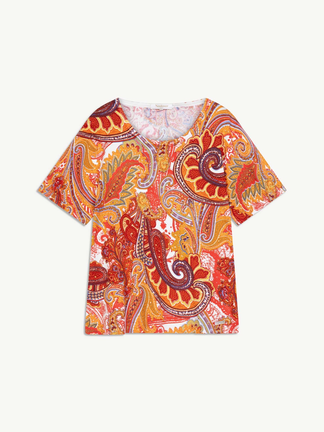 T-shirt de Malha com Padr�o Paisley