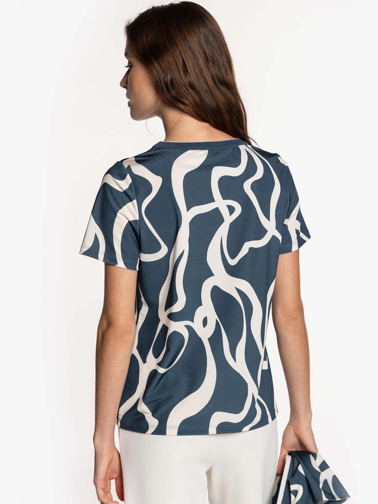 T-shirt com Padr�o Abstrato