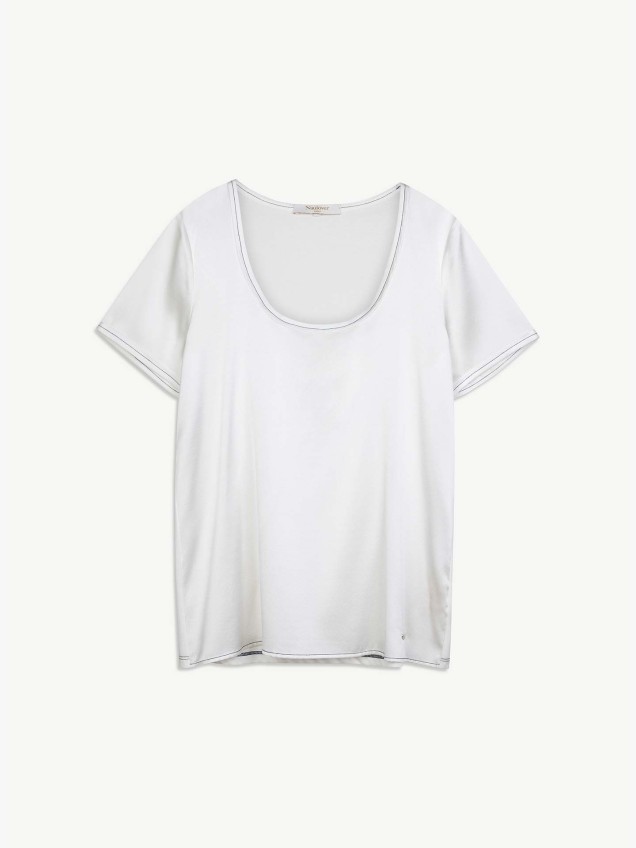 Top com Frente Acetinada