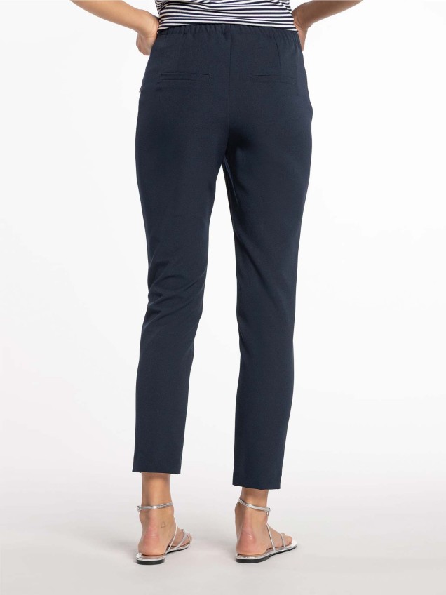 Calça Skinny Cropped de Sarja