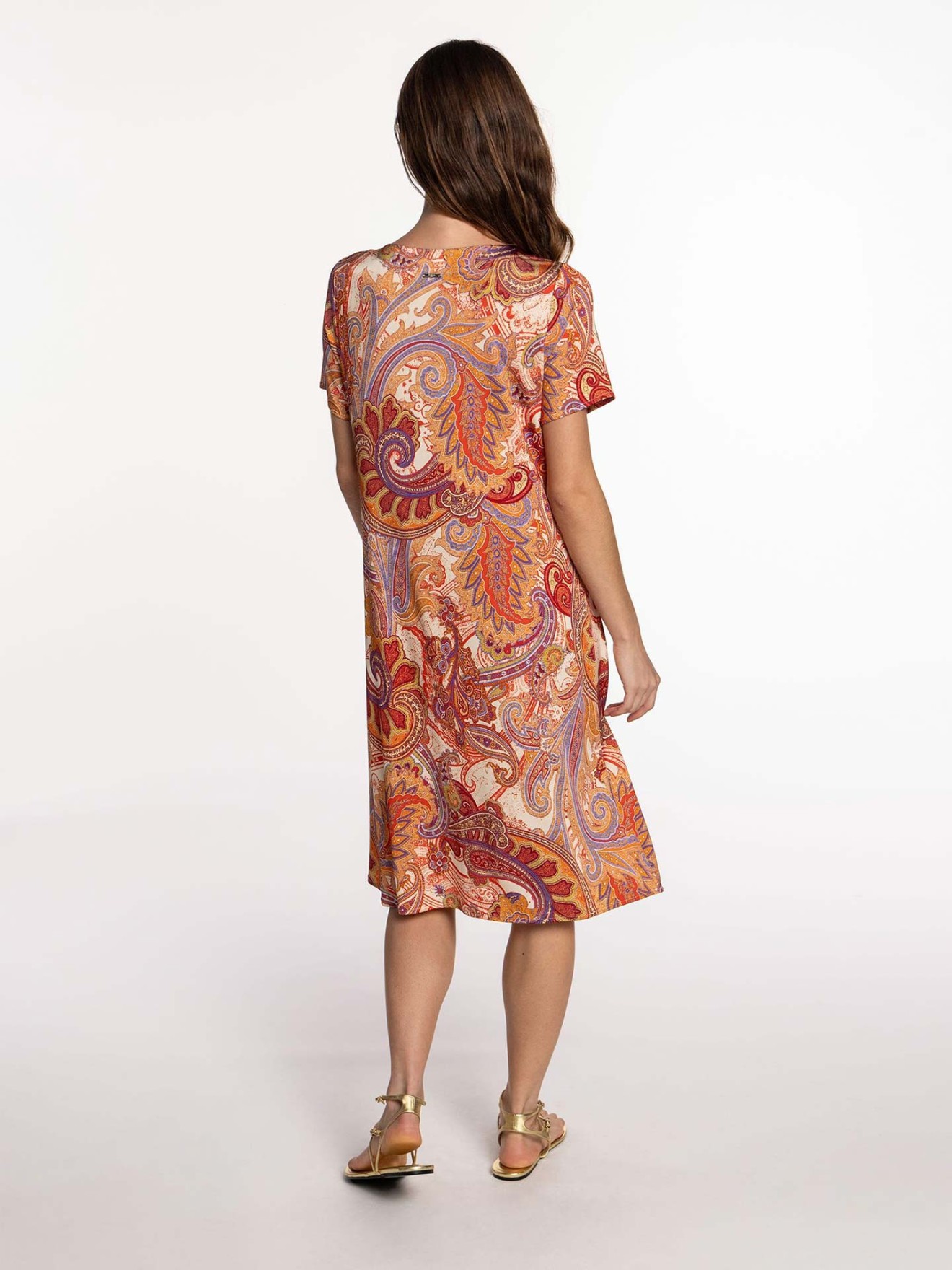 Vestido de Malha com Padr�o