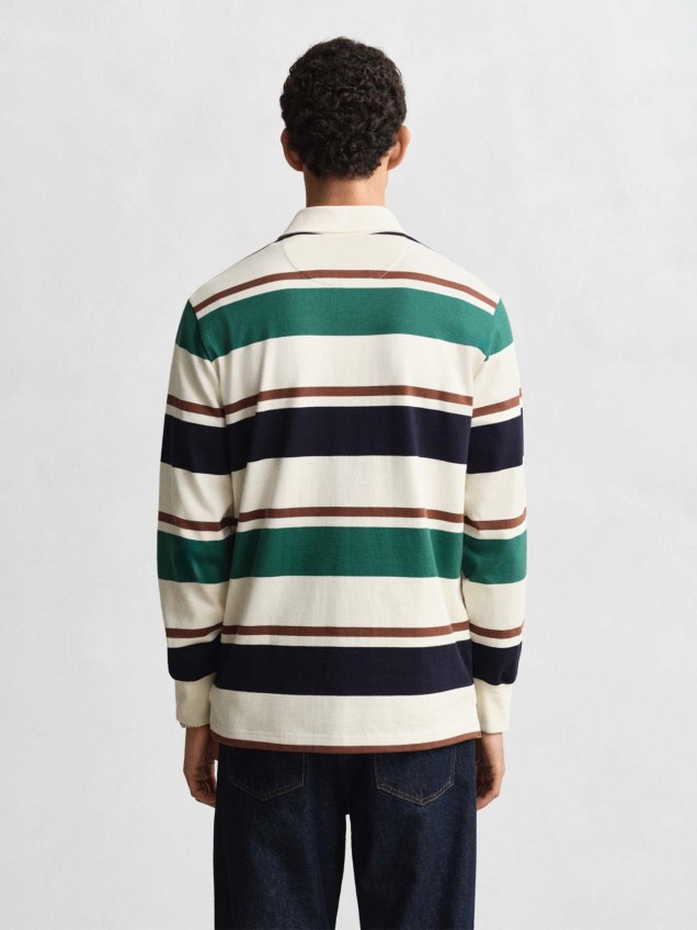 Polo de Manga às Riscas