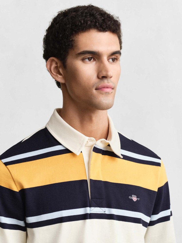 Polo de Manga às Riscas