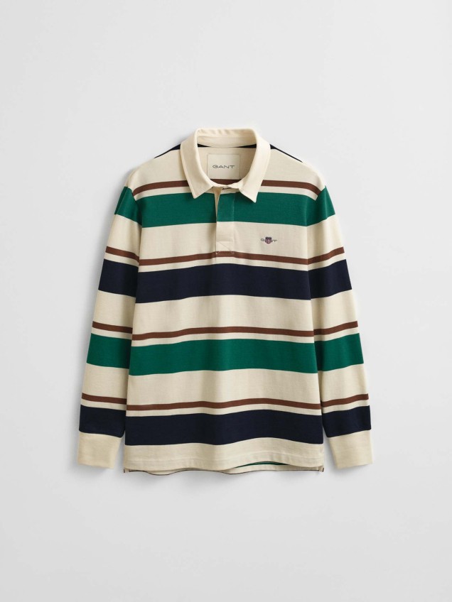 Polo de Manga às Riscas