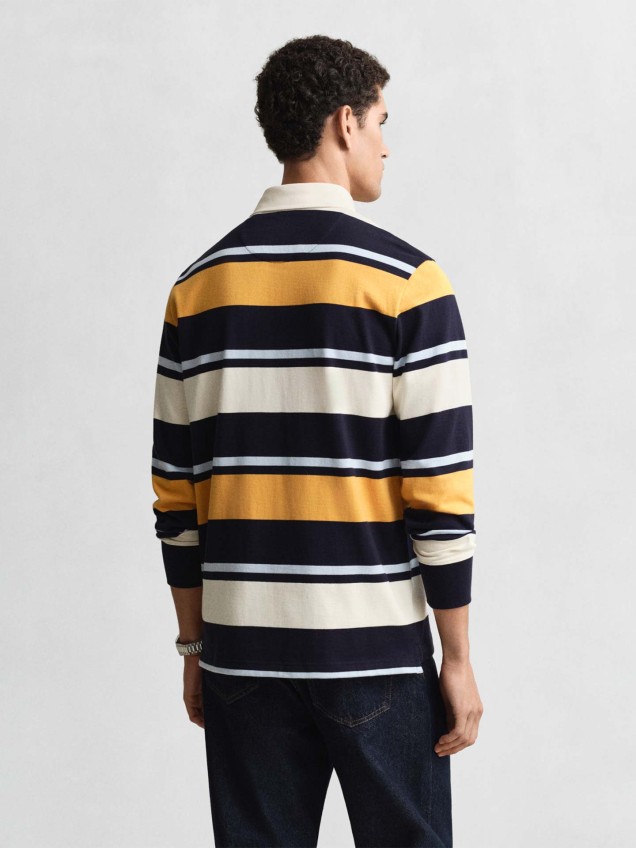 Polo de Manga às Riscas