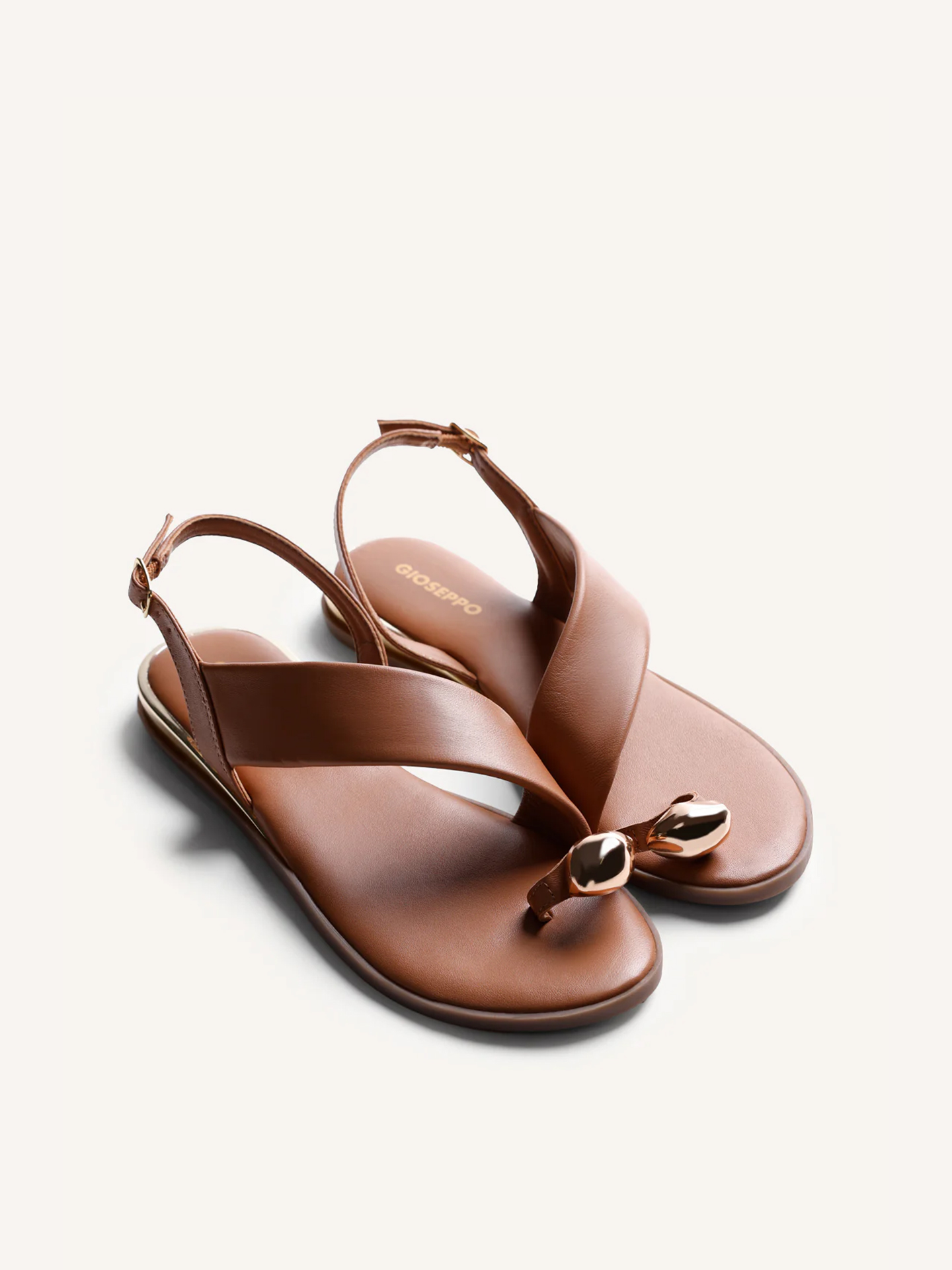Sandálias Rasas de Pele