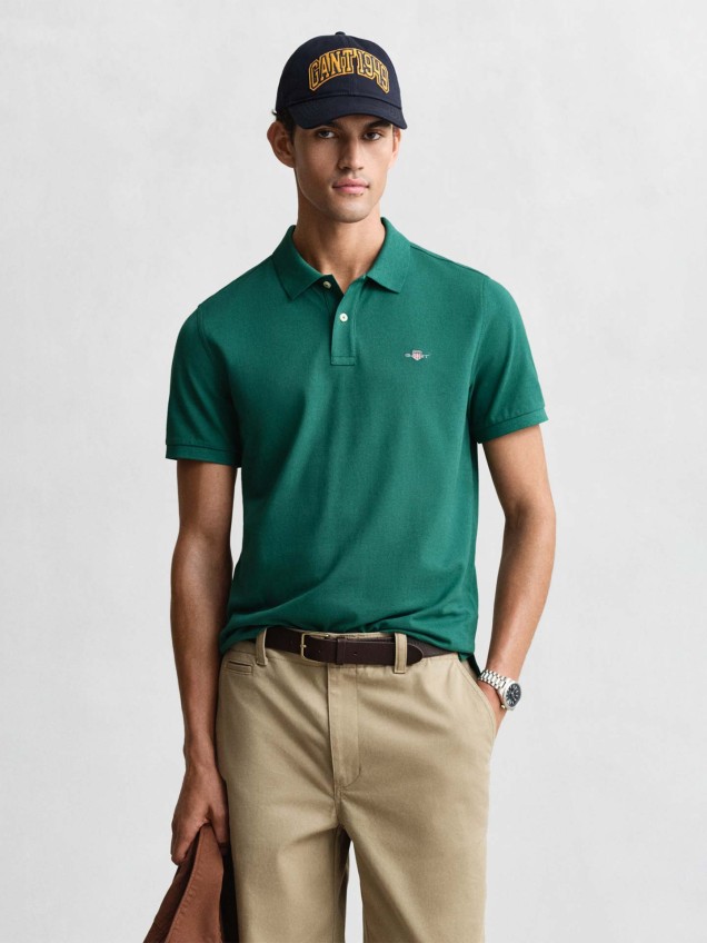 Polo de Manga Curta com Logótipo Bordado