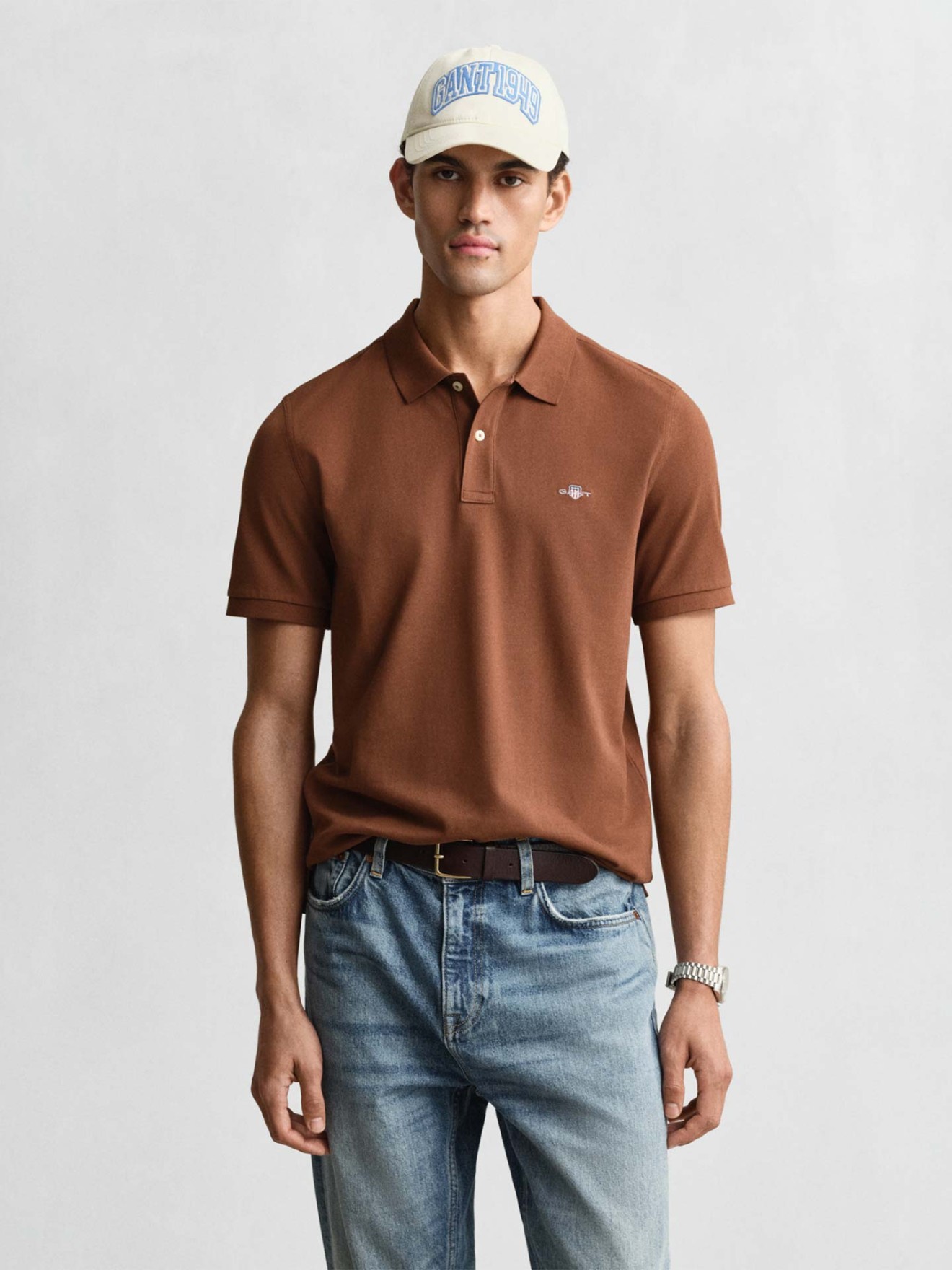 Polo de Manga Curta com Log�tipo Bordado