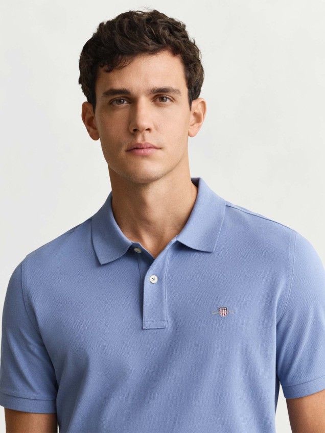 Polo de Manga Curta com Logótipo Bordado