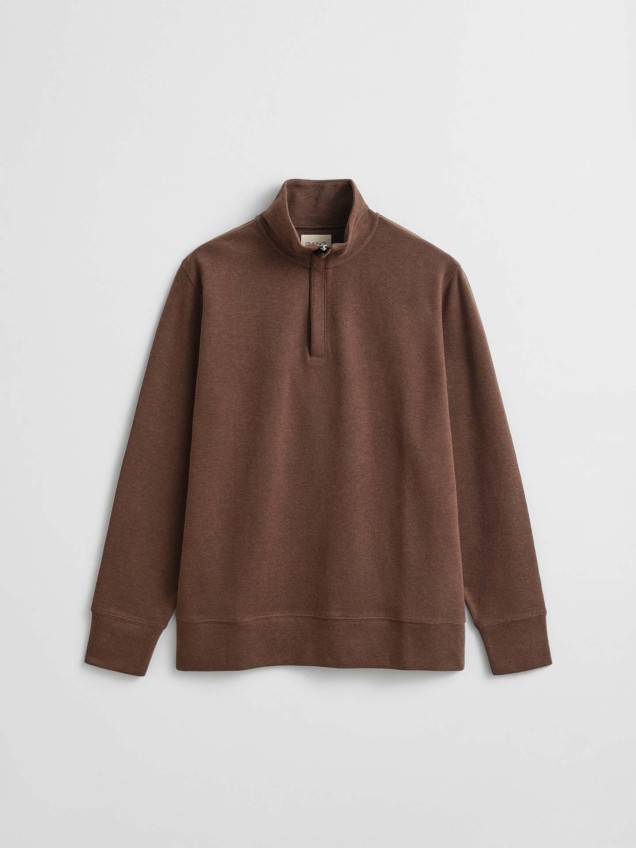 Sweatshirt com Gola de Meio Fecho