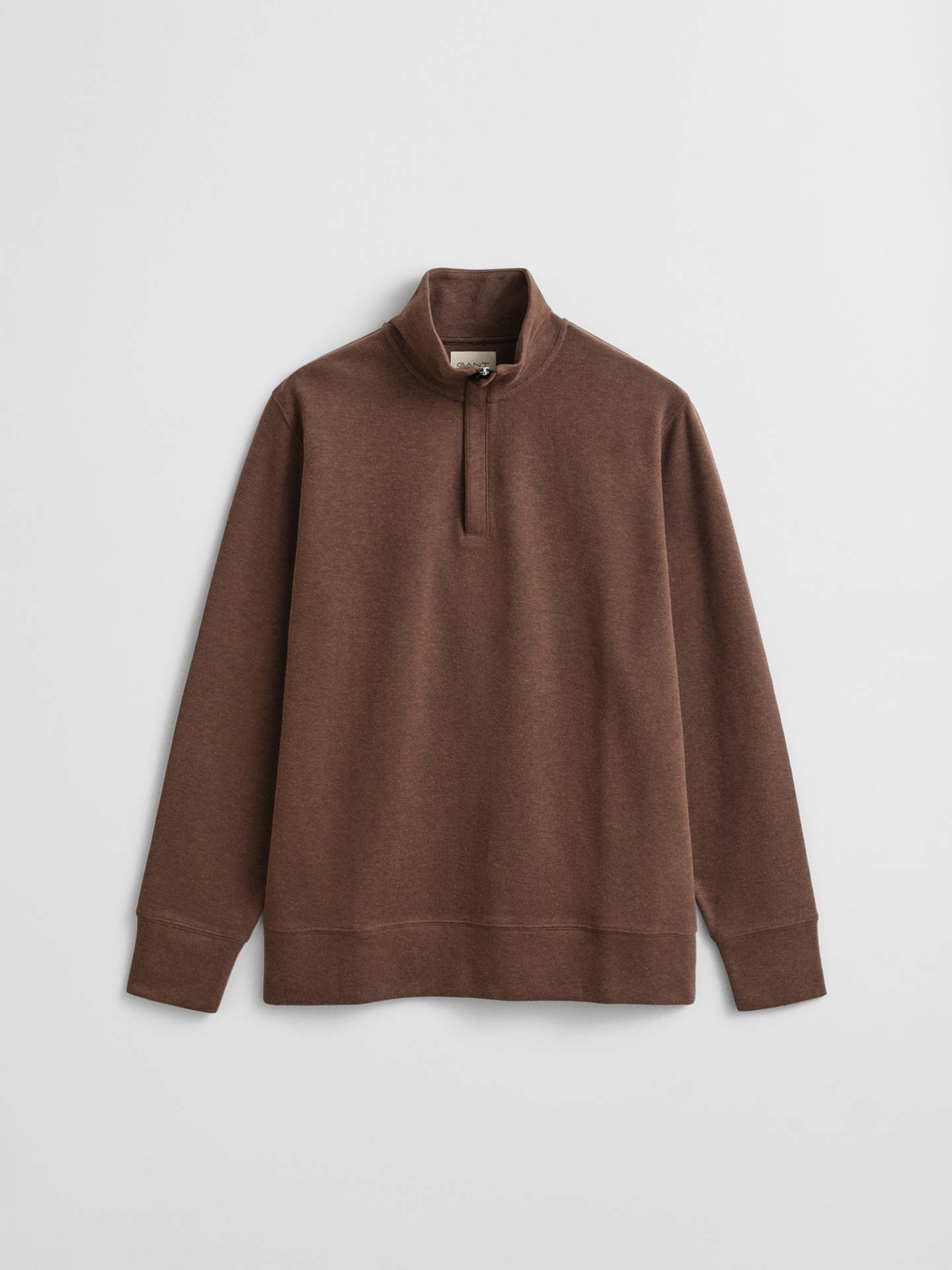 Sweatshirt com Gola de Meio Fecho