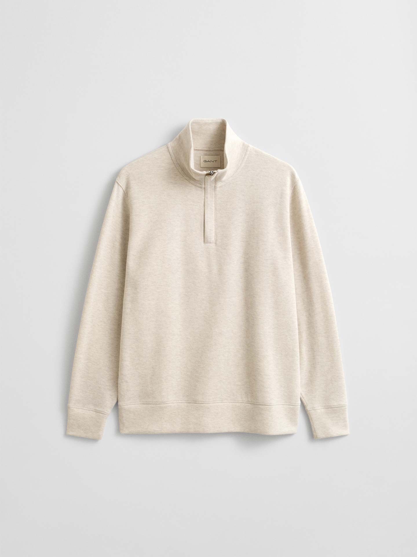 Sweatshirt com Gola de Meio Fecho