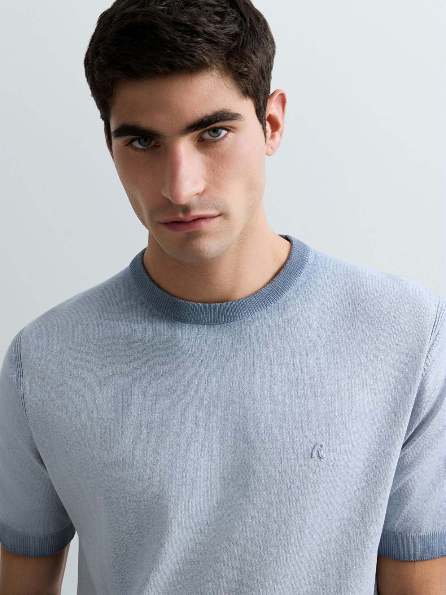 T-shirt de Malha com Efeito Degradê