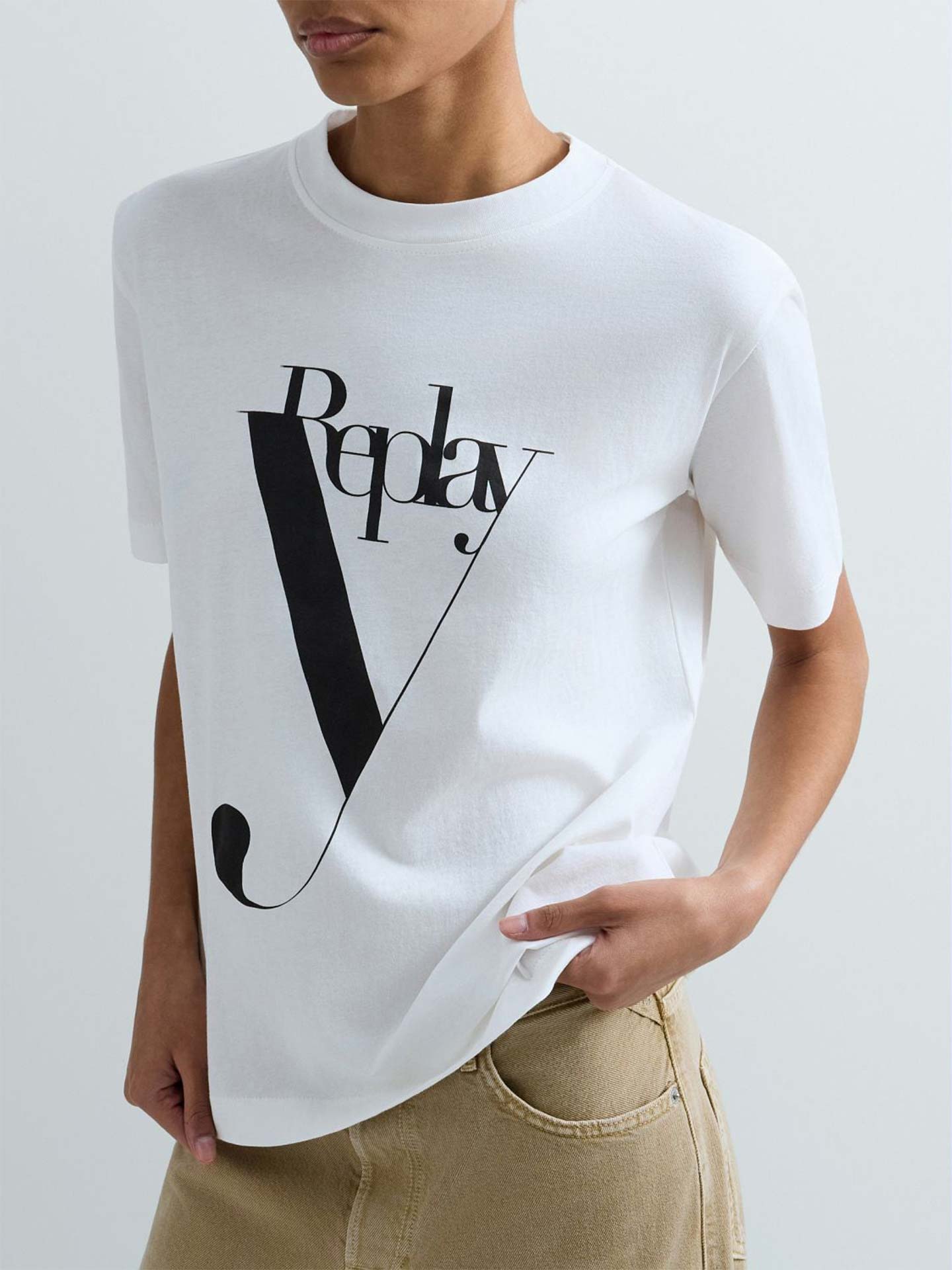 T-shirt Boxy Fit com Estampado