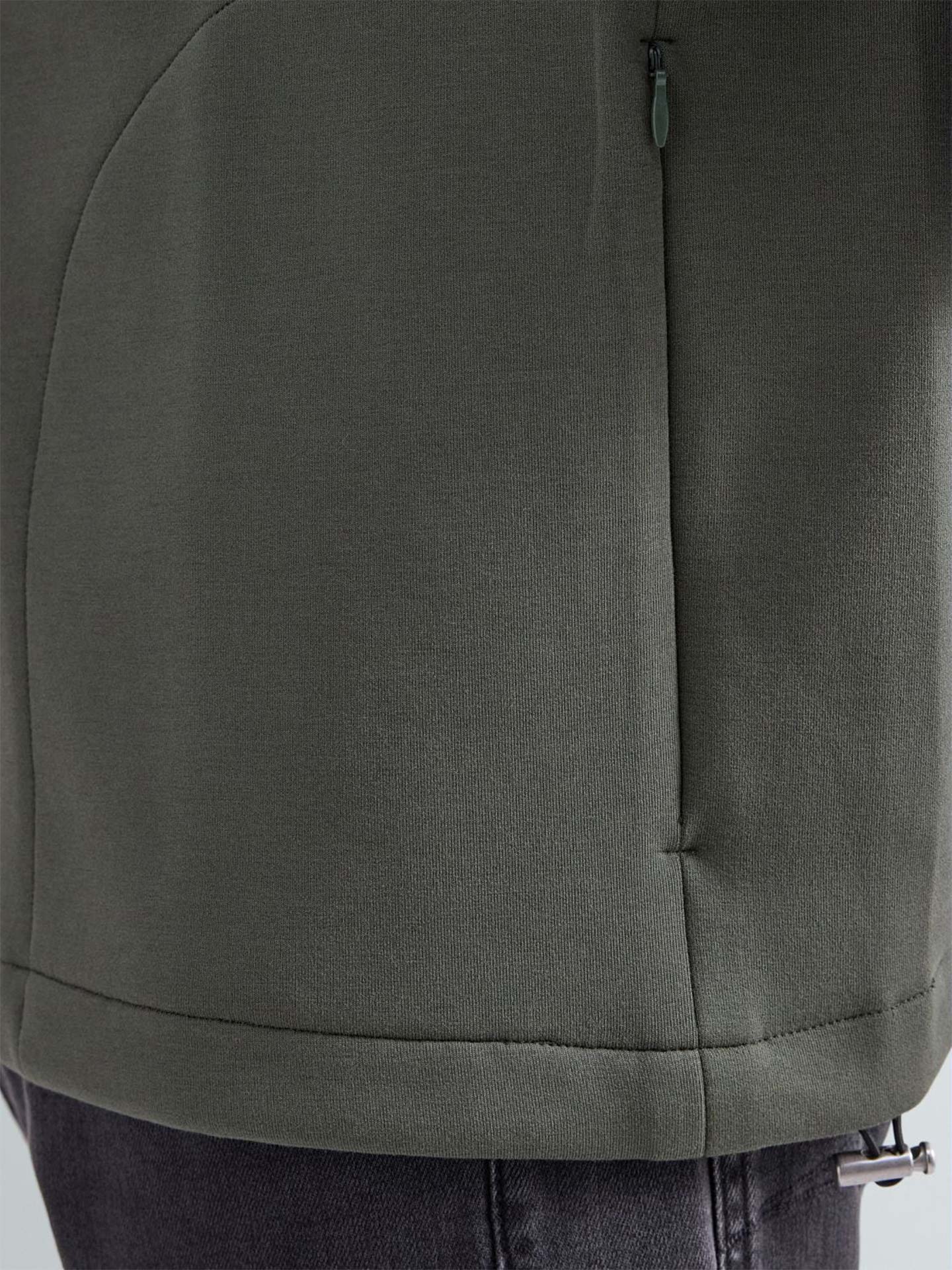 Sweatshirt Técnica com Capuz e Meio Fecho