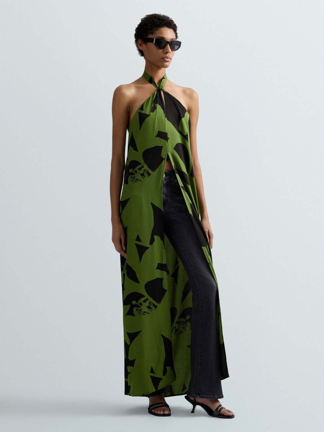 Vestido Comprido com Padr�o