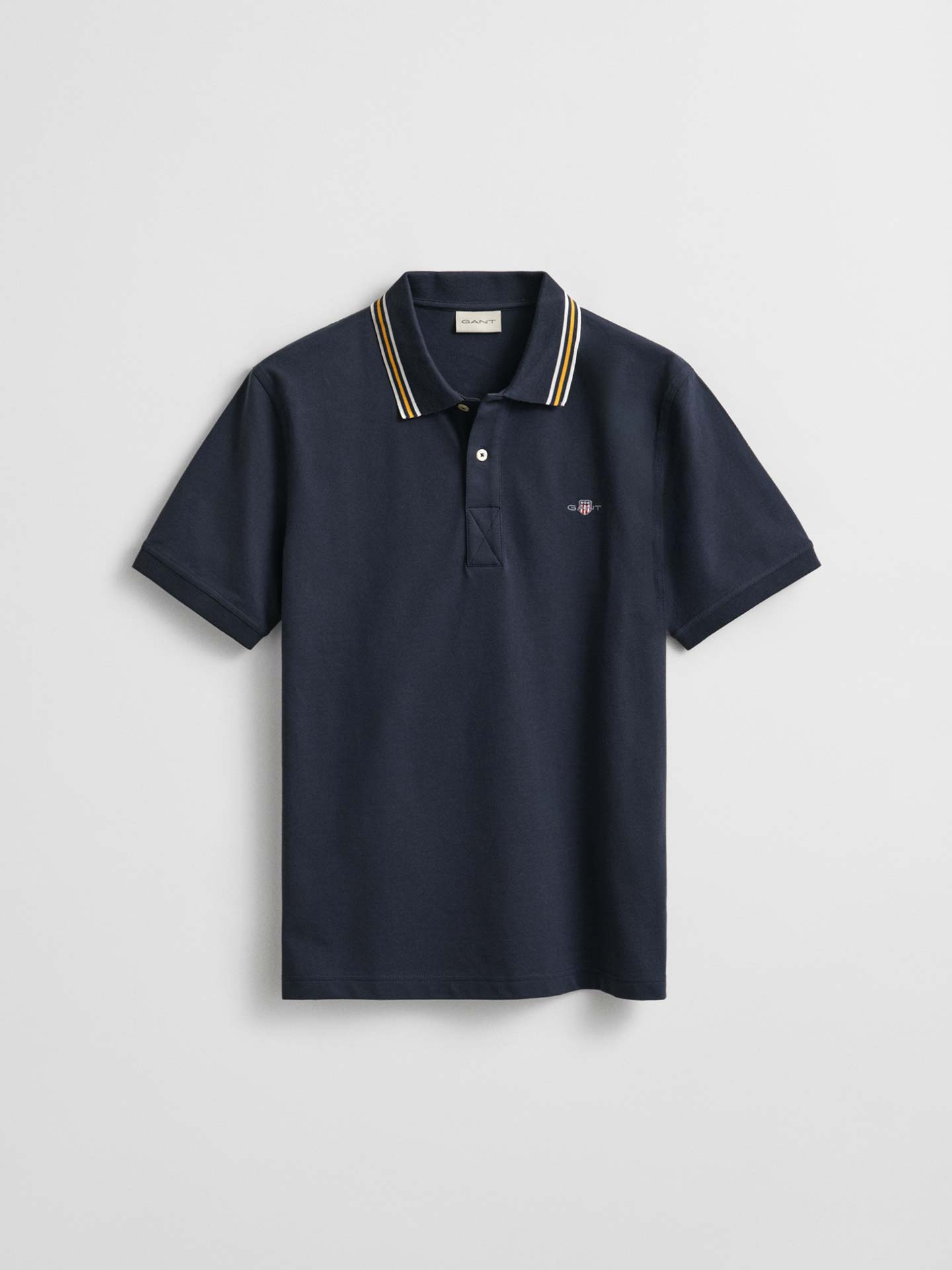 Polo de Manga Curta com Riscas