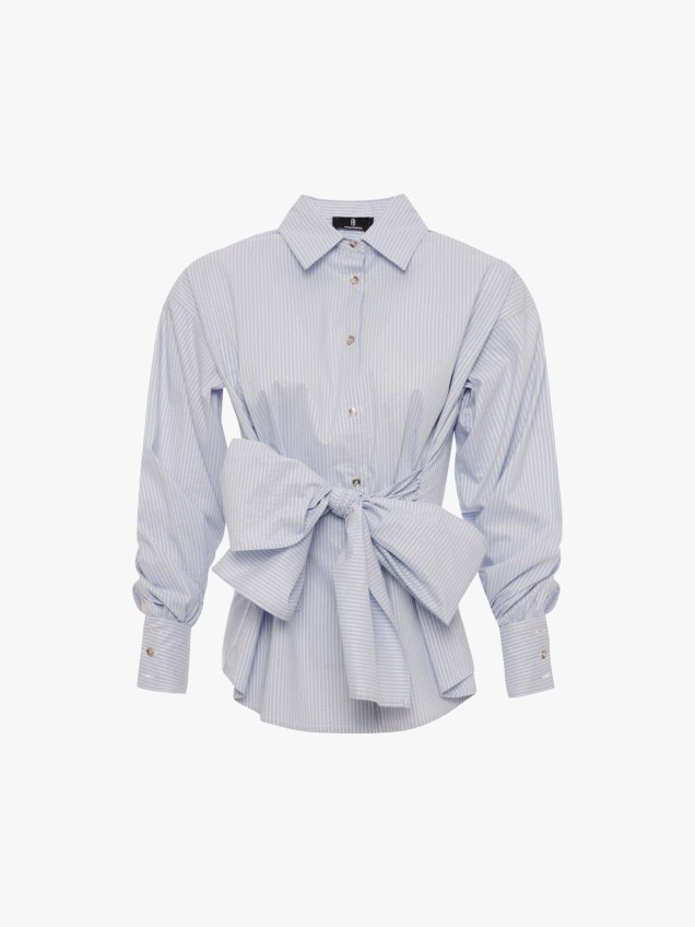 Camisa Slim com La�ada na Cintura