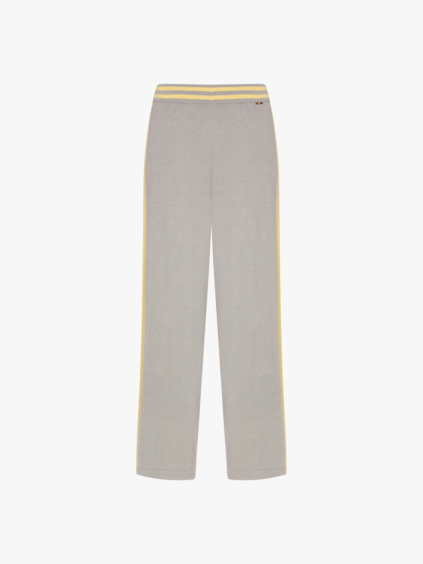 Calças de Malha de Perna Larga