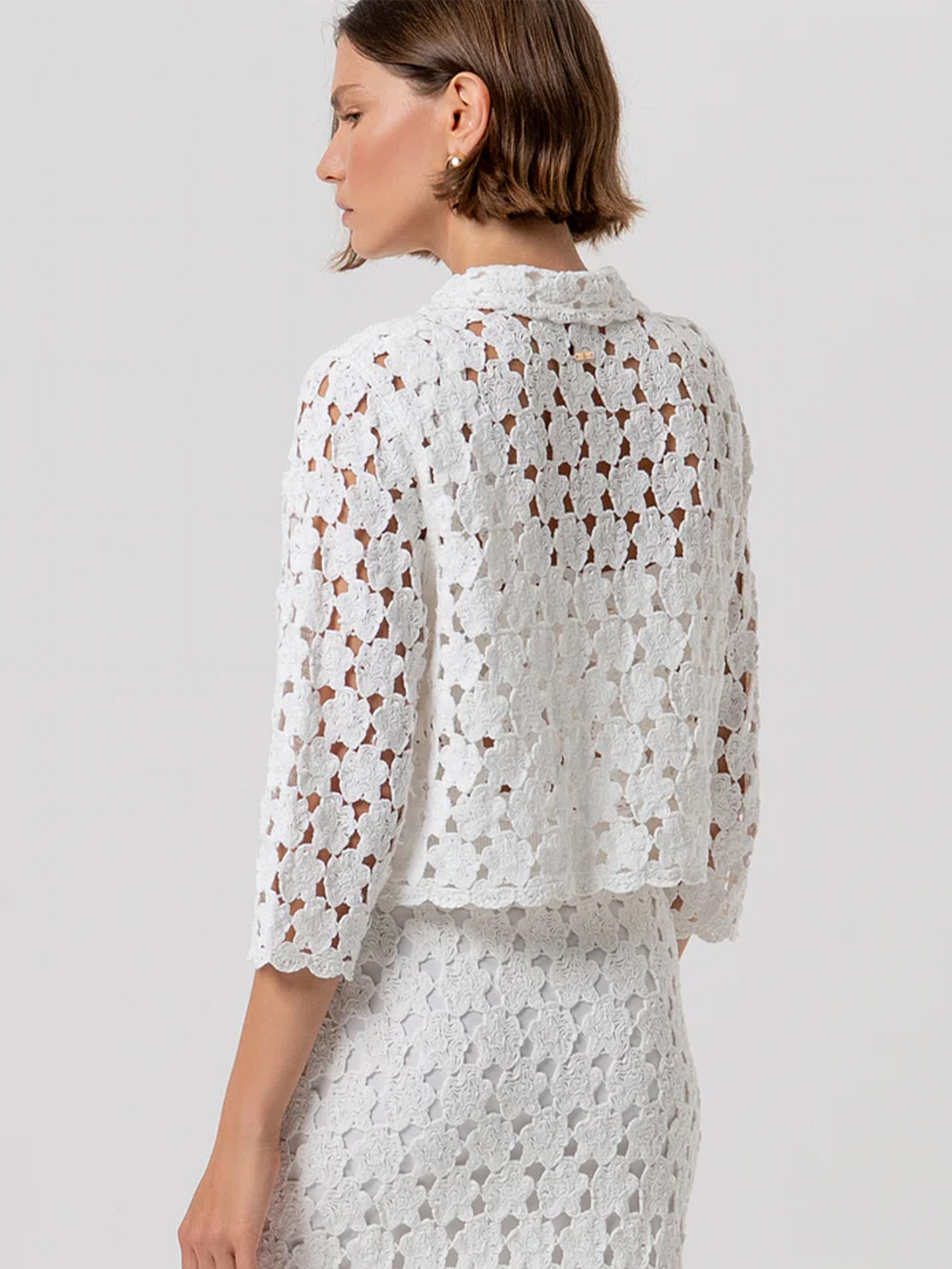 Casaco de Malha Crochet