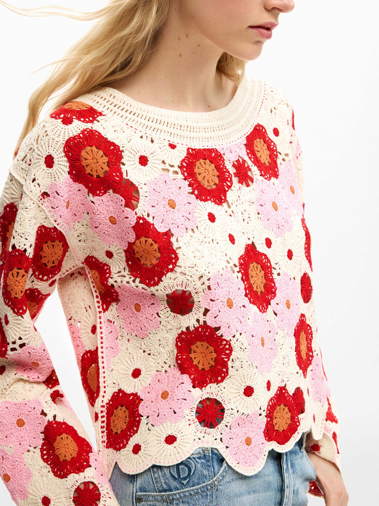 Camisola em Croché com Padrão