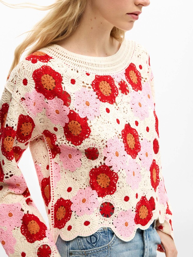 Camisola em Croché com Padrão